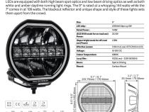 Go Rhino Blackout Series Lights 9 Inch Maxline LED Hi/Low Beam W/Multi Daytime Running Light Black Go Rhino