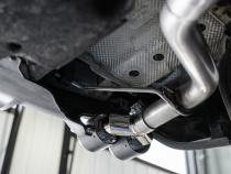 Porsche 2.5 Inch Axle Back Dual Split Rear Bypass Armor Pro Series Carbon Fiber Tips For 14-Up Porsche Macan MBRP