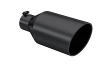Exhaust Tip 8 Inch O.D. Rolled End 4 Inch Inlet 18 Inch Length Black Finish MBRP