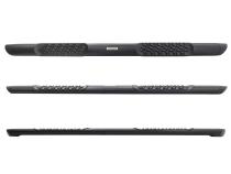 V3 Series Aluminum 5 Inch Elipse Side Steps with Mounting Brackets Textured Black 2009-2014 Dodge Ram 1500 Extended Cab Go Rhino