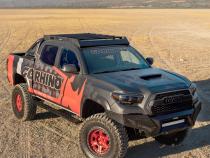 V3 Series Aluminum 5 Inch Elipse Side Steps with Mounting Brackets Textured Black 2005-2023 Toyota Tacoma Go Rhino