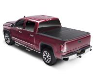 BAKFlip FiberMax Hard Folding Truck Bed Cover Rail Mounts Near Top of Bed Rail Rails Can Be Lowered Using Drop Down Brackets 2022-2026 Toyota Tundra 6 Foot 7 Inch Bed with or without Deck Rail System w/out Trail Special Edition Storage Boxes BAK