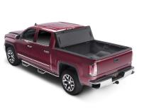 BAKFlip FiberMax Hard Folding Truck Bed Cover Rail Mounts Near Top of Bed Rail Rails Can Be Lowered Using Drop Down Brackets 2022-2026 Toyota Tundra 6 Foot 7 Inch Bed with or without Deck Rail System w/out Trail Special Edition Storage Boxes BAK