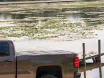 BAKFlip FiberMax Hard Folding Truck Bed Cover Rail Mounts Near Top of Bed Rail Rails Can Be Lowered Using Drop Down Brackets 2022-2026 Toyota Tundra 6 Foot 7 Inch Bed with or without Deck Rail System w/out Trail Special Edition Storage Boxes BAK