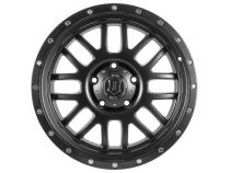 Alpha 20 X 9 / 8 X 180 12MM Offset 5.5 Inch Backspace Satin Black, ICON Alloys