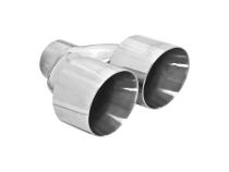 Exhaust Tip Exhaust Tip Dual 4.00 Inch Angle Cut Polished SS Fits 2.50 Inch Tubing Weld On Flowmaster