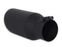 Exhaust Tip Exhaust Tip 5.0 Inch Black Angle Cut Fits 3.5 Inch Tubing, 12.00-In Long Clamp On Flowmaster