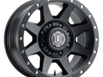 Rebound HD 18 X 9 / 8 X 180 / 12MM / 5.5 Inch Back Space Satin Black, ICON Alloys