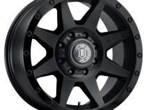 Rebound 20 X 9 / 8 X 180 12MM Offset 5.5 Inch Backspace Double Black, ICON Alloys