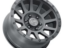 Compression 17 X 8.5 / 6 X 5.5 25MM Offset 5.75 Inch Back Space Double Black, ICON Alloys