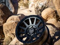 Compression 17 X 8.5 / 6 X 5.5 25MM Offset 5.75 Inch Back Space Double Black, ICON Alloys