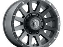 Compression HD 18 X 9 / 8 X 180 12MM Offset 5.5 Inch Backspace Satin Black, ICON Alloys