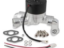 Billet Electric Water Pump Billet Aluminum 50Gpm Electric Water Pump-Small Block Chevy Polished Frostbite Cooling