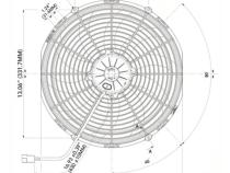 Electric Fan 14.00 Inch Electric Fan Puller Style High Performance 1864CFM 10-Blade curved Style Blade Spal