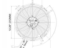 Electric Fan 13.00 Inch Electric Fan Puller Style High Performance 1777 CFM 10 Curved Style Blades Spal