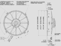 Electric Fan 12.00 Inch Electric Fan Puller Style Extreme Performance 1870 CFM 7 Curved Style Blades Spal