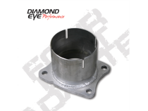 Exhaust Flange 4 Inch T409 Stainless For 01-07.5 Silverado/Sierra 2500/3500 Performance Series Diamond Eye