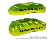SS4 Plus Brake System Rear 60-87 Chevy/GMC C10 2WD Trucks W/OE Large Pattern 10/12 Bolt C-Clip (Bih) Housing Ends 5 Lug (5X5 Inch BC) Monster Green Baer Brakes