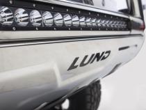 Bull Bar with LED Light Bar 3.5 Inch Oval Polished Stainless Steel 2020-2024 Silverado/Sierra 2500 HD/3500 HD Lund