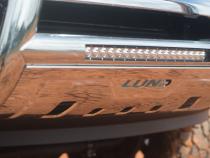 Bull Bar with LED Light Bar 3.5 Inch Oval Polished Stainless Steel 2010-2018 Dodge Ram 2500/3500 Lund