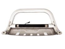 Bull Bar with LED Light Bar 3.5 Inch Oval Polished Stainless Steel 2010-2018 Dodge Ram 2500/3500 Lund