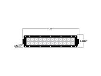 Dual Row LED Light Bar 22 Inch Flood And Spot Lighting Pattern AJK Offroad