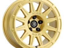 Ricochet 17 X 8 / 5 X 4.5 / 38 MM / 6 Inch Back Space Gloss Gold, ICON Alloys