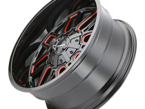 Mayhem Offroad Wheels Cogent 8107 RD 18x9 Prism Red Black 0 Off Set 8 Lug 5 BSM 130.8 Bore 165.1 Bolt Circle Cast Aluminum