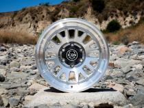 Anza 17 X 8.5 / 5 X 150 25MM Offset 5.75 Inch Back Space Sliver Machined, ICON Alloys