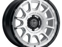 Rancho 20 X 9 / 5 X 150 16MM Offset 5.625 Inch Back Space Silver Machined W/ Gloss Black Lip, ICON Alloys
