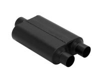 Super 44 Series Chambered Muffler Super 44 Series Stainless Steel 2.5 In (D) / 3.0 Out Center Aggressive Sound Flowmaster