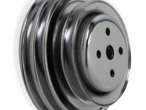 Chrome Water Pump Pulley Triple Groove Fits 1966-1969 Ford 289/302/351W with A/C, P/S &amp;amp; Smog Pump Mr Gasket
