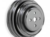 Chrome Water Pump Pulley Triple Groove Fits 1966-1969 Ford 289/302/351W with A/C, P/S &amp;amp; Smog Pump Mr Gasket