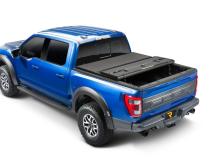 Solid Fold ALX Tonneau Cover Black Textured Paint 2016-2024 Nissan Titan XD 6' 6 inch Bed without Utili-Track System Extang