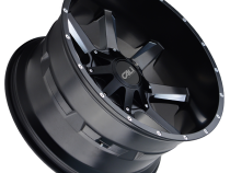 Cast Aluminum Wheels Busted 9100 SB 22x12 Milled Spokes Satin Black 8 On 180 Bolt Pattern -44 Offset Cali Offroad Wheels