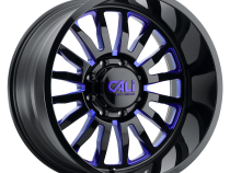 Cast Aluminum Wheels Summit 9110 GB-BL 22x12 Blue Milled Spokes Gloss Black 5 On 139.7 Bolt Pattern -51 Offset Cali Offroad Wheels