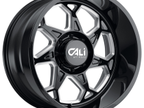 Cast Aluminum Wheels Sevenfold 9111 GB 24x12 Milled Spokes Gloss Black 6 On 139.7 Bolt Pattern -51 Offset Cali Offroad Wheels