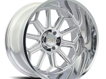 Cast Aluminum Wheels Auburn 9117 PO 24x14 Milled Spokes Polished 6 On 139.7 Bolt Pattern -76 Offset Cali Offroad Wheels