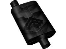 40 Series Delta Flow Chambered Muffler 40 Delta Flow 3.00 Center In 2.25 Dual Out Aggressive Sound Flowmaster
