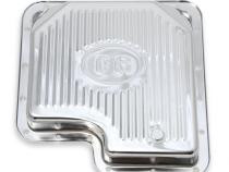 Transmission Oil Pan Chrome Fits Ford C6 Stock Depth and Capacity Finned Design Mr Gasket