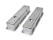 Chrome Tall-Style Valve Covers without Baffle Fits 1960-1986 Chevrolet Small Block 262-400 Mr Gasket