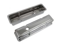 Chrome Tall-Style Valve Covers without Baffle Fits 1960-1986 Chevrolet Small Block 262-400 Mr Gasket