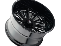 Butcher AT1916 Gloss Black Milled 20X12 5-139.7 -25MM 87.1MM Off Road Wheels American Truxx