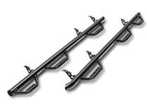 Nerf Step Bar Wheel-to-Wheel with Bed Access (3 Steps per Side) 3 Inch Main Tube Diameter 2019-2025 Ram 2500/3500/4500/5500 6 Foot 4 Inch Bed Crew Cab Gloss Black NFab