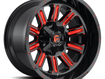 Aluminum Wheels 20X10 Hardline D621 8 On 165.1 Gloss Black/Candy Red 125.2 Bore -18 Offset Fuel Off Road Wheels