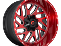 Aluminum Wheels 22X12 Triton D691 8 On 165.1 Candy Red Milled 125.1 Bore -43 Offset Mesh Spoke Fuel Off Road Wheels