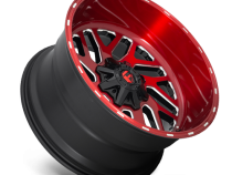 Aluminum Wheels 22X12 Triton D691 8 On 165.1 Candy Red Milled 125.1 Bore -43 Offset Mesh Spoke Fuel Off Road Wheels