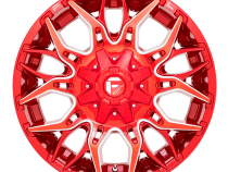 Aluminum Wheels 22X10 Twitch D771 8 On 165.1 Candy Red Milled 125.2 Bore -18 Offset Fuel Off Road Wheels