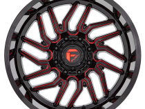 Aluminum Wheels 20X10 Hurricane D808 5 On 139.7 Gloss Black/Red Milled 78.1 Bore -18 Offset Fuel Off Road Wheels