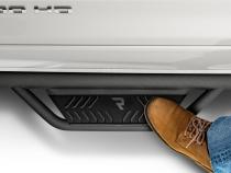 Podium Step LG Cab Length (2 Steps per Side) 3 Inch Main Tube Diameter 2015-2019 Chevy Silverado/GMC Sierra 2500 HD/3500 HD Double Cab Diesel Engine Textured Black NFab
